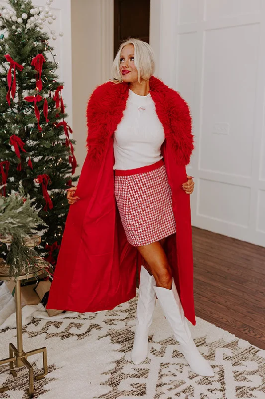 Central Park Stroll Coat in Red Scandinavian