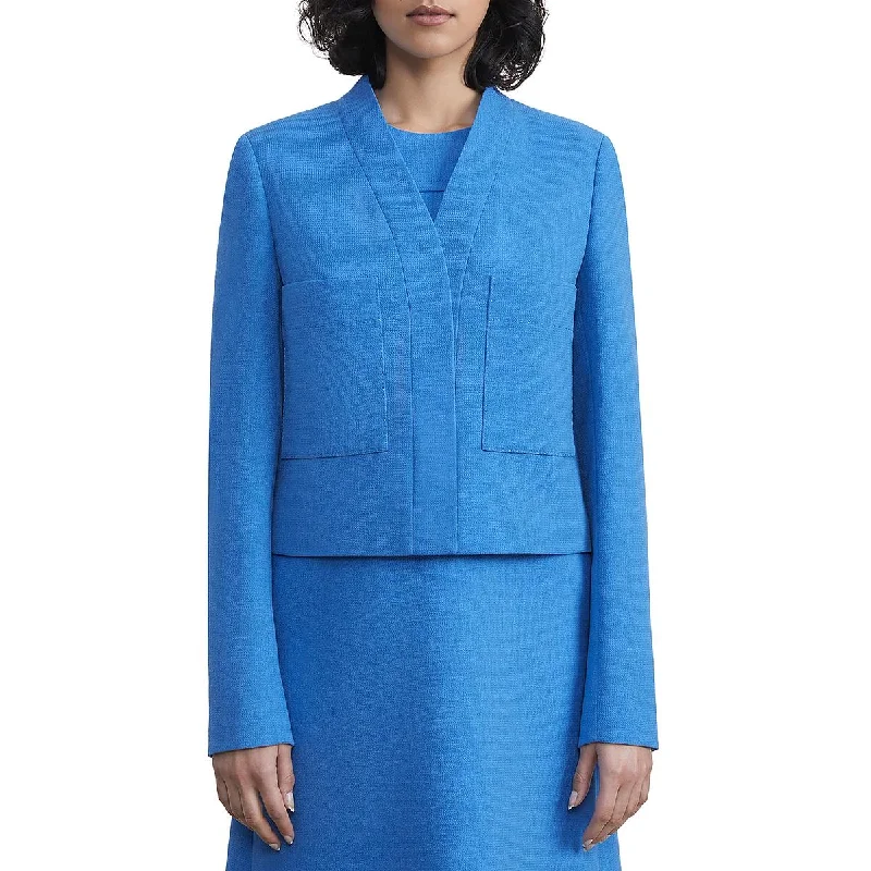 Lafayette 148 New York Womens Wool Suit Separate Collarless Blazer Dynamic Women's High - energy
