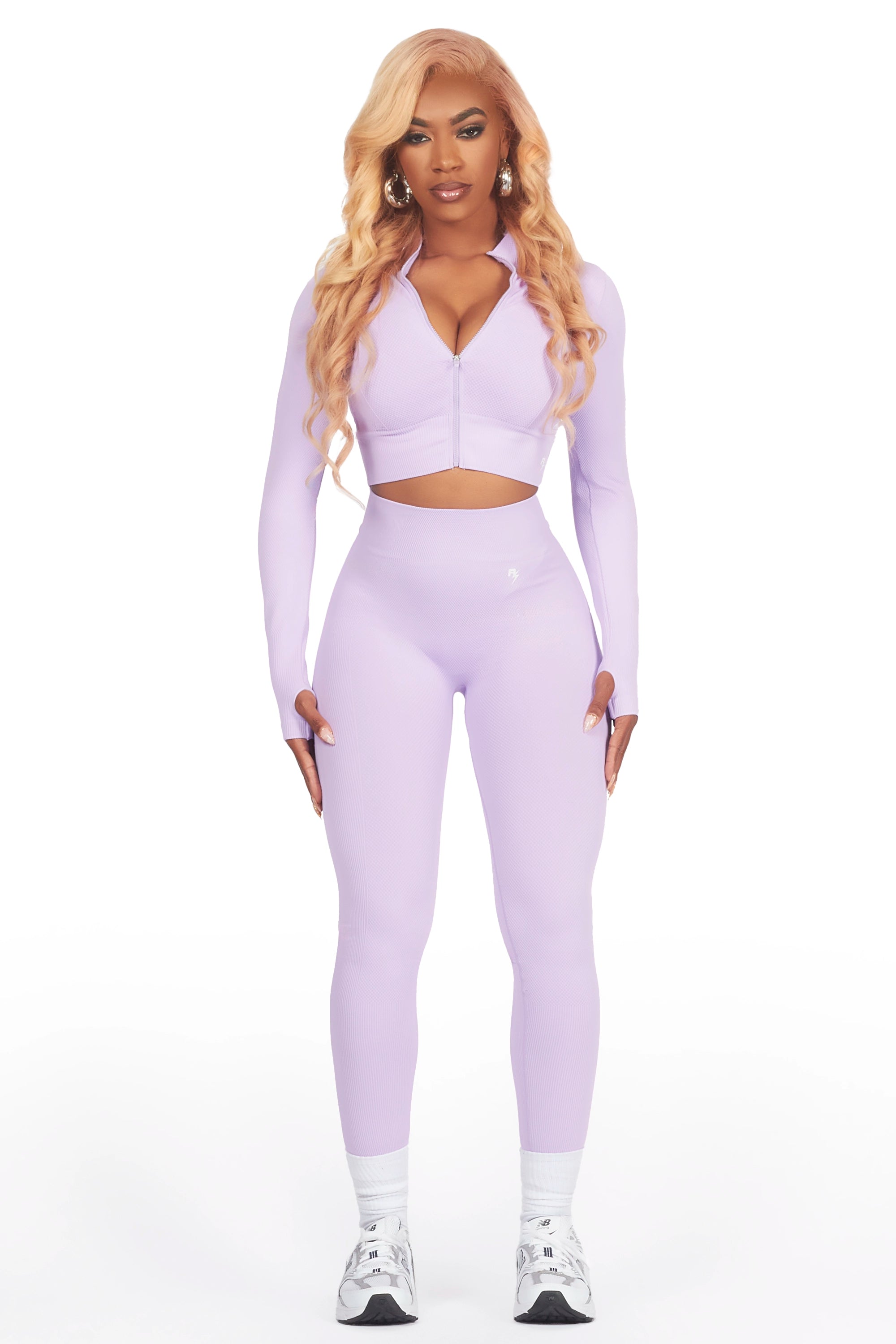 Breonna Lavender Active Set Monochromatic All - in - one
