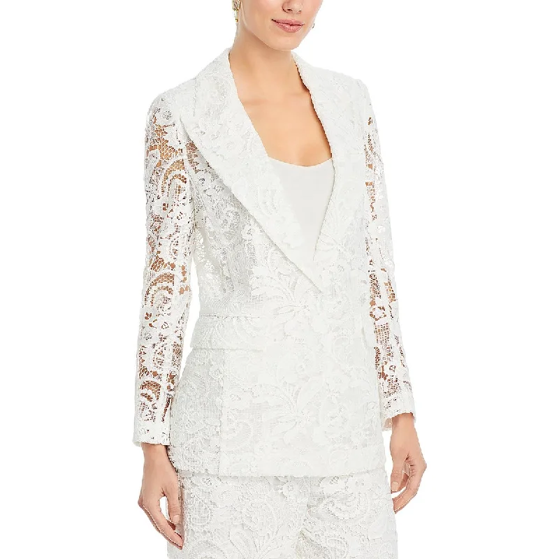 Kobi Halperin Womens Lace Long Sleeve One-Button Blazer Relaxed Women's Beachy