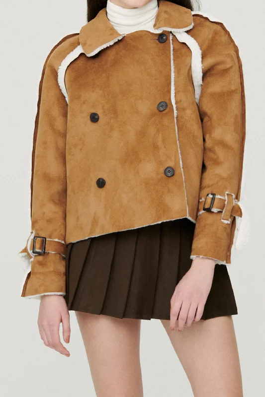 Sybil Shearling Oversize Jacket Elegant Women's Formal 