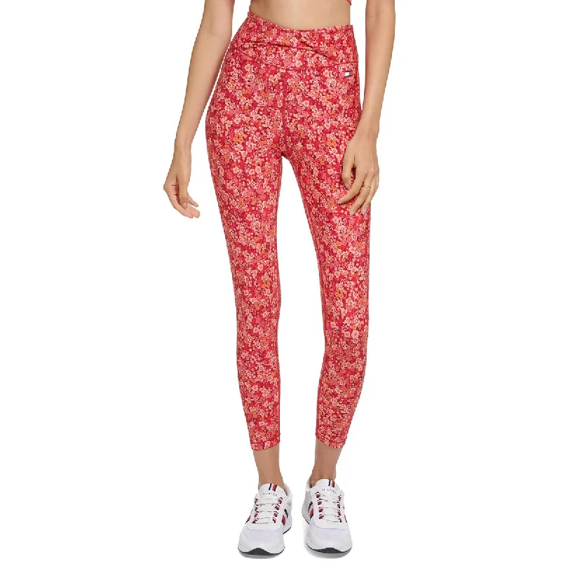 Tommy Hilfiger Sport Womens Activewear Fitness Athletic Leggings Geometric