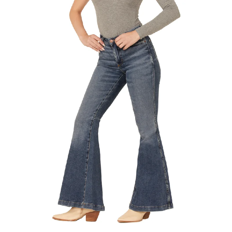 Wrangler Womens Retro Flare Jeans - 1011MPFKP Relaxed Women's 