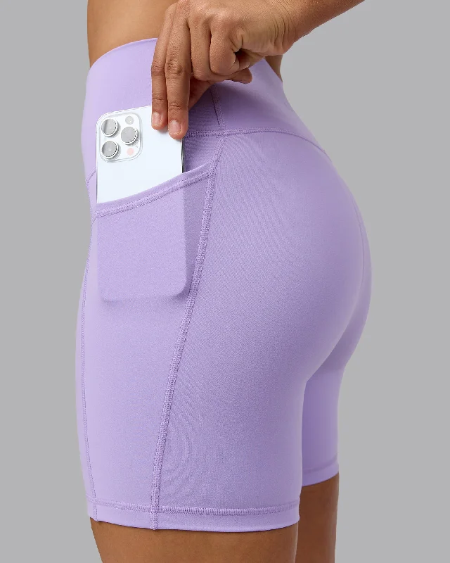 Fusion Mid Short Tight With Pockets - Pale Lilac Feminine Women's Style 