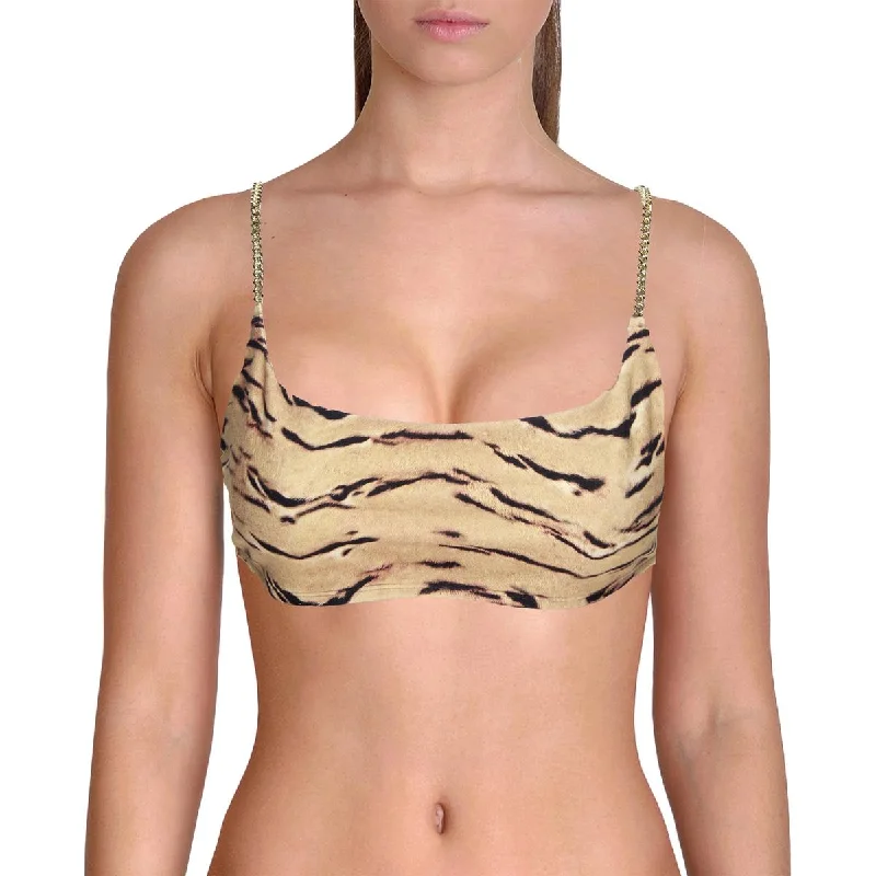 We Wore What Womens Chain Animal Print Sports Bra Traditional Women's Wool
