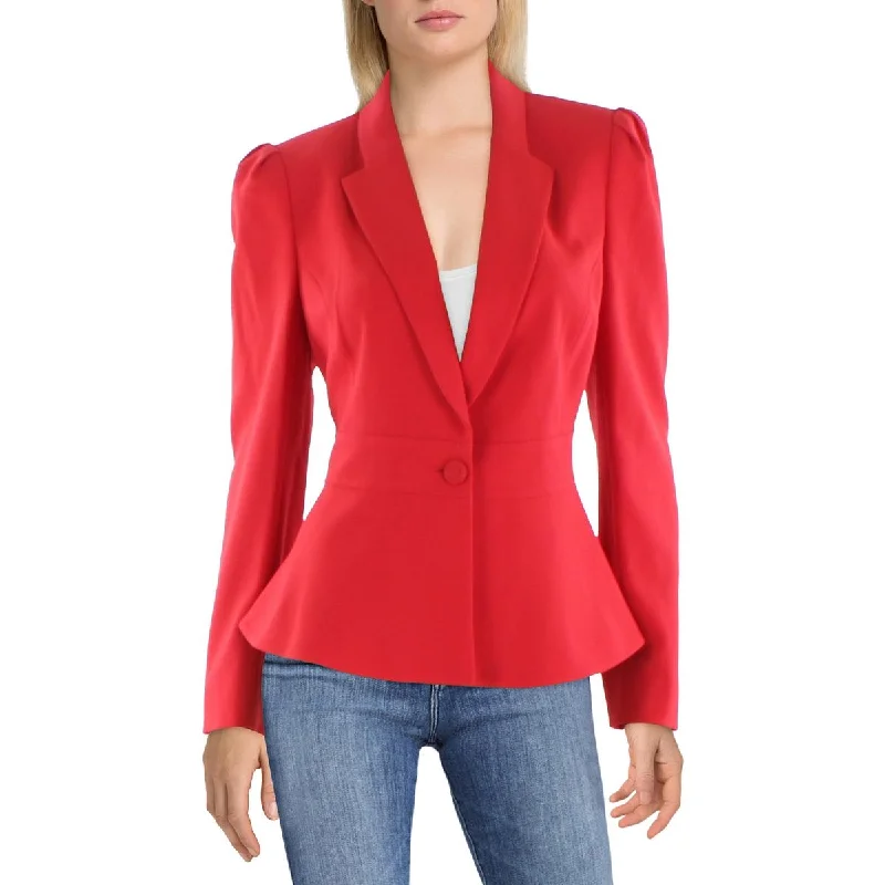 Tahari ASL Womens Crepe Seamed One-Button Blazer Athletic Women's High - 