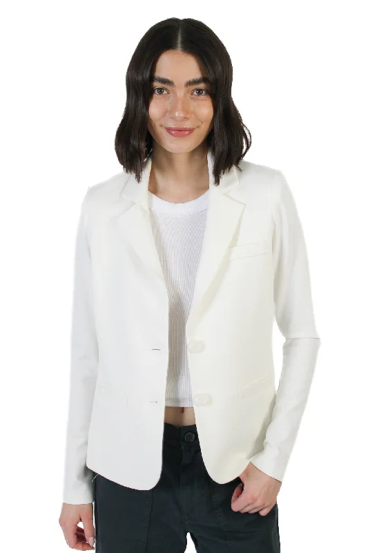 Ivory Riri Ponte Fitted Blazer Traditional Women's Wool