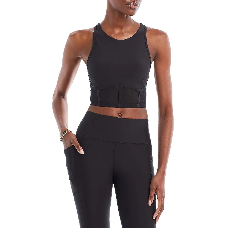 Aqua Womens Workout Mesh Sports Bra Business
