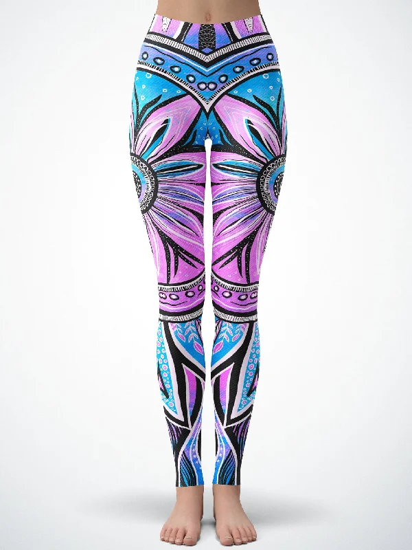 Moon/Sun-Ray Mandala Tights Edgy Women's Punk