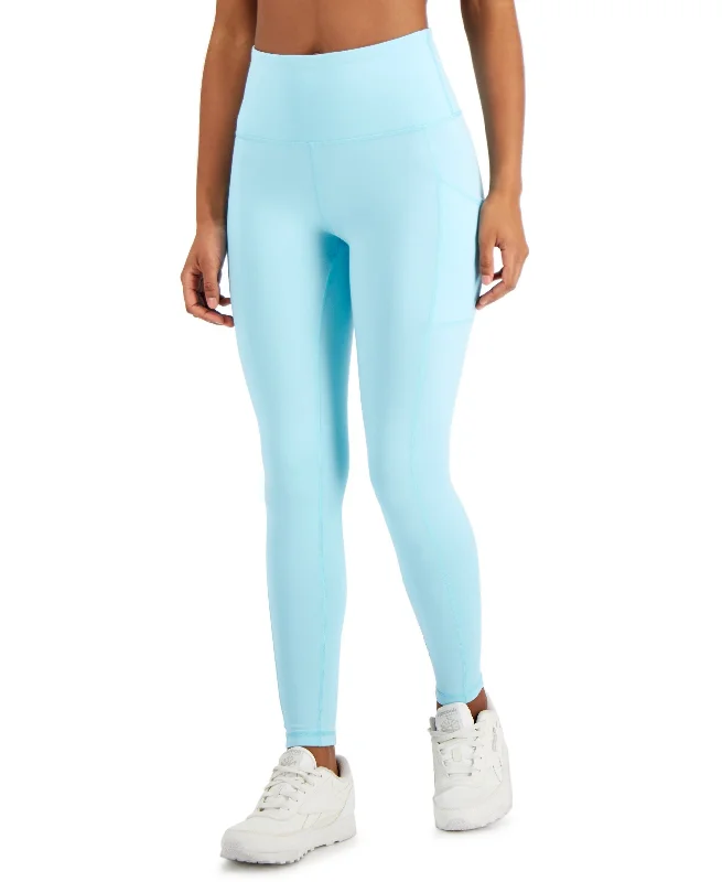 ID Ideology Womens Compression High Waist Side Pocket 7/8 Length Leggings In Reg Petites Refined Women's 