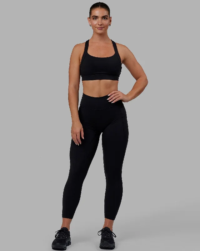 Fusion 7/8 Length Tight With Pockets - Black Traditional Women's 