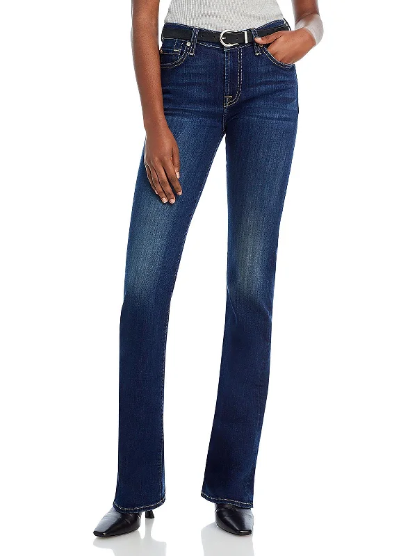 Kimmie Womens Mid Rise 5 Pocket Bootcut Jeans Hip Women's Retro