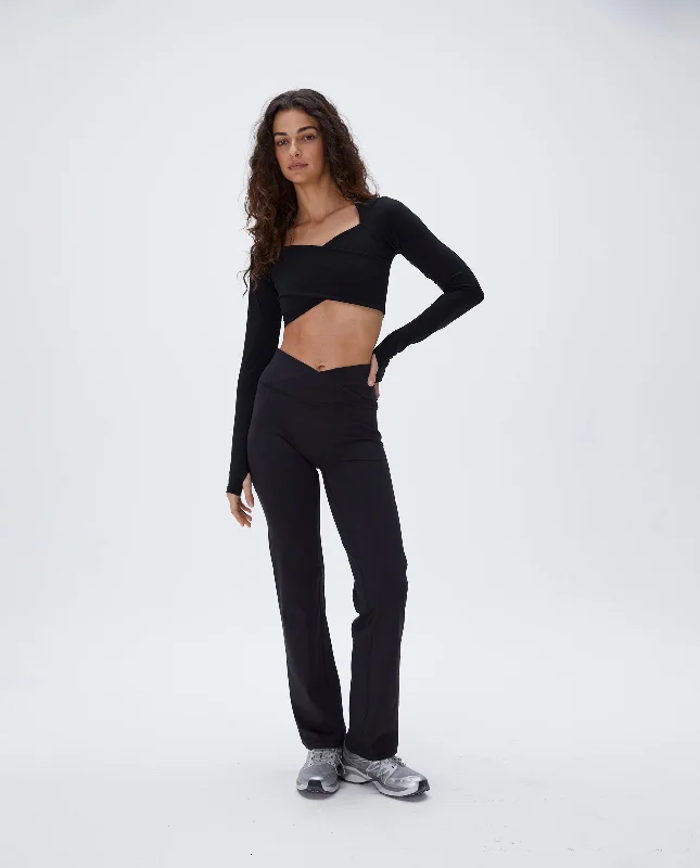 Ultimate Wrap Over Yoga Pant - Black Modern Women's 