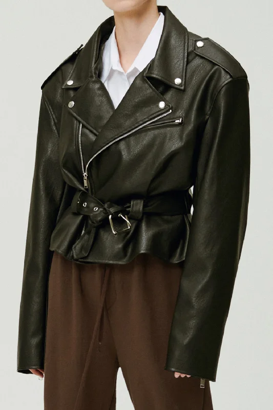 Megan Oversized Rider Jacket Laid - back Women's Vibe