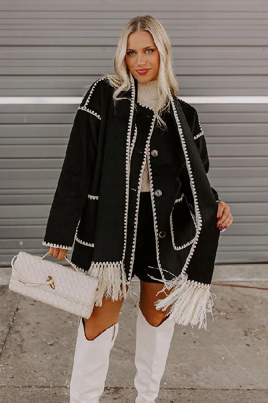 Hot Cocoa Crawl Jacket and Scarf Set Edgy Women's Punk