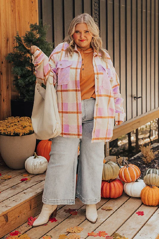 Coziest Place Plaid Jacket Curves Bohemian Women's Free
