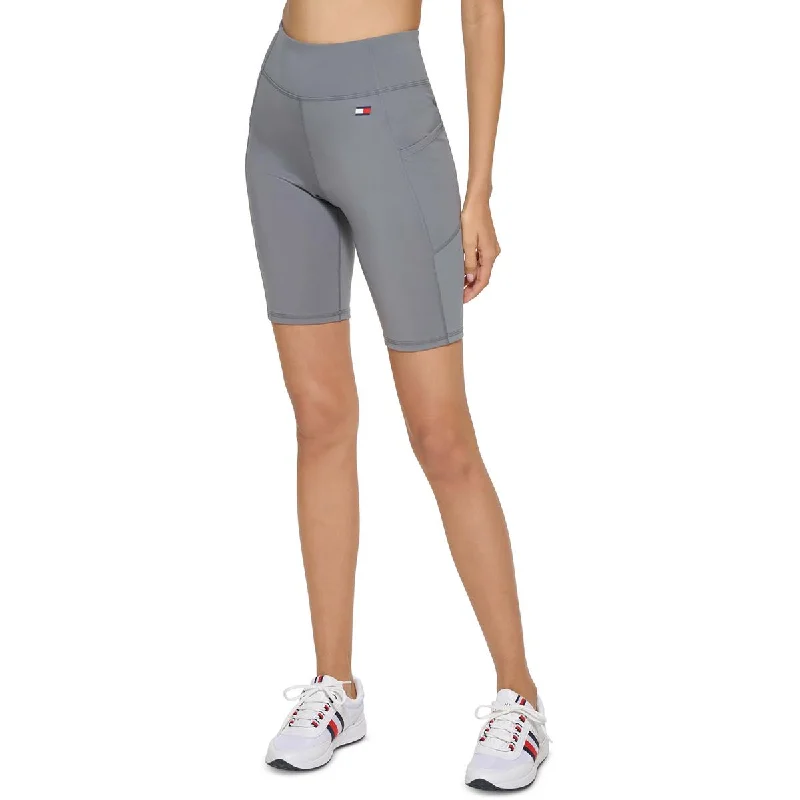 Tommy Hilfiger Sport Womens High Rise Compression Bike Short Earthy Women's Hemp - based