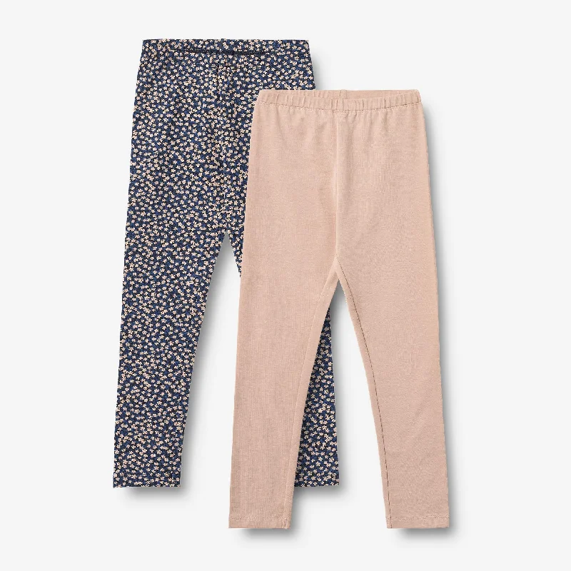 2 Leggings Jules - blue flowers Dynamic Women's High - energy
