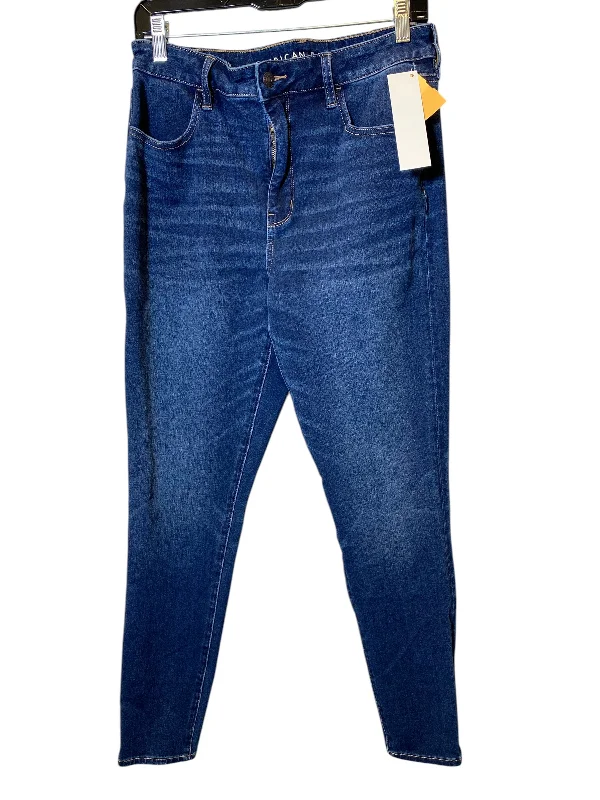 Jeans Skinny By American Eagle In Blue, Size: 12 Compression