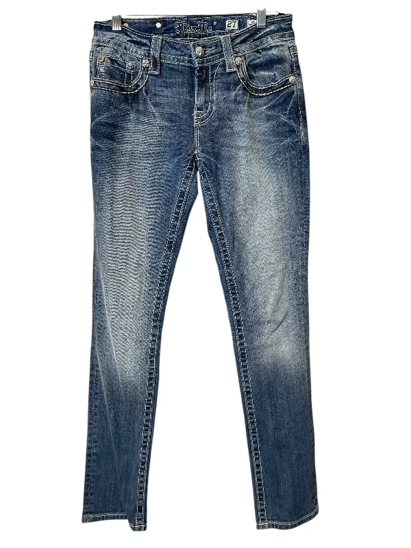 Jeans Straight By Miss Me In Blue, Size: 4 Adventure