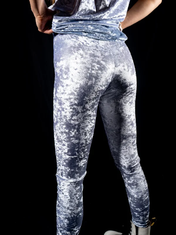 Silver Crushed Velvet Tights performance