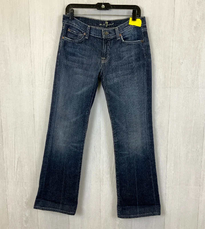 Jeans Cropped By 7 For All Mankind In Blue Denim, Size: 8 performance