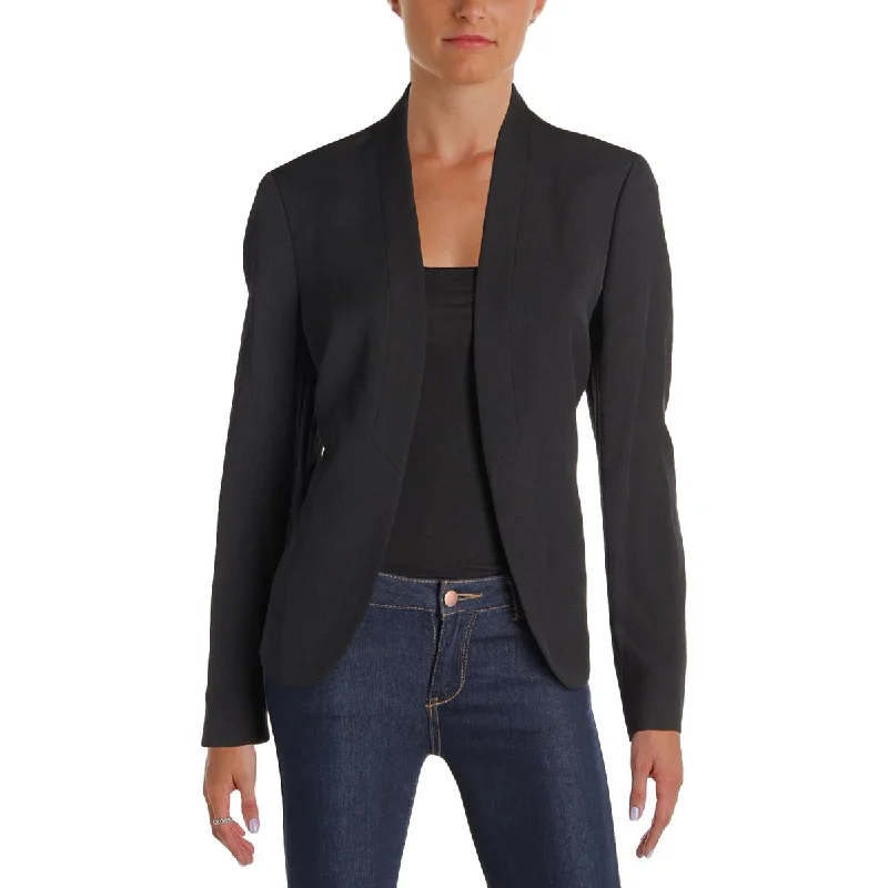 Anne Klein Womens Textured Shawl Collar Blazer Cashmere