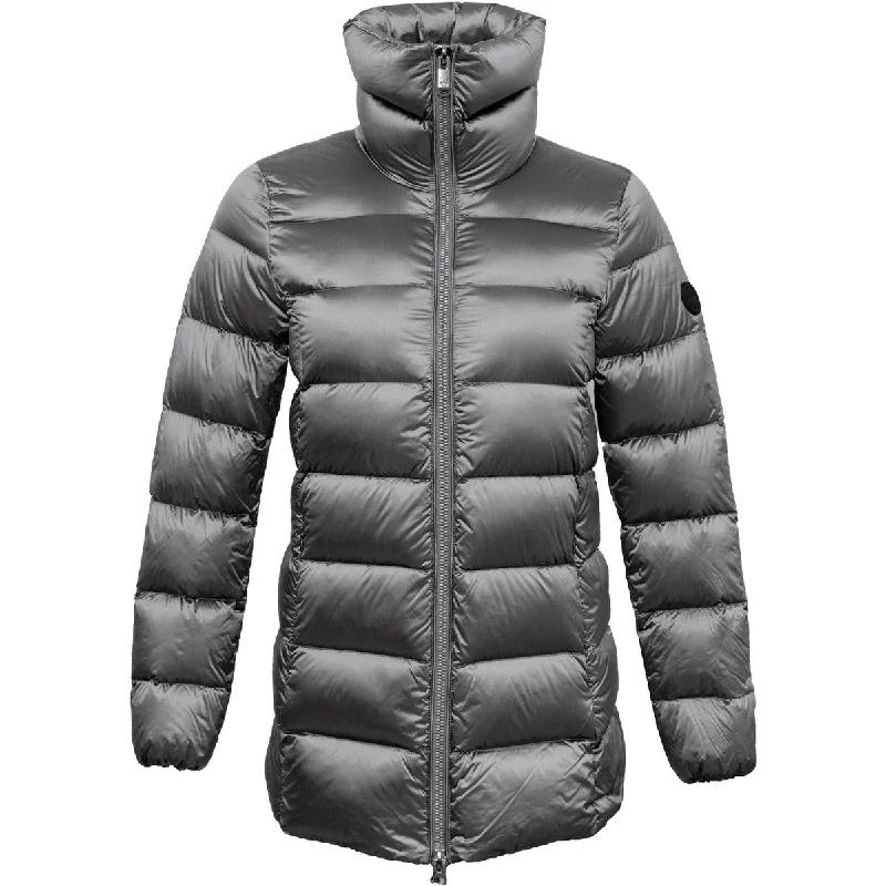 The Recycled Planet Sade Women's Glossy Quilted Down Coat with Stand Collar Modern Women's 