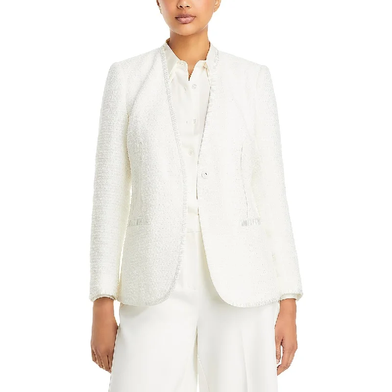 Kobi Halperin Womens Evangeline Tweed Special Occasion One-Button Blazer Cool Women's Skate