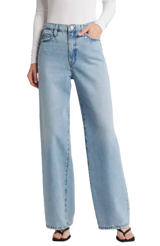 Le Jane Wide Leg Denim Jeans In Ziggy Casual Women's Loose - fitting