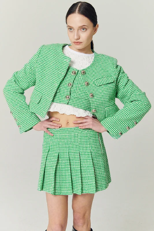 Haley Houndstooth Jacket Youthful Women's Pop