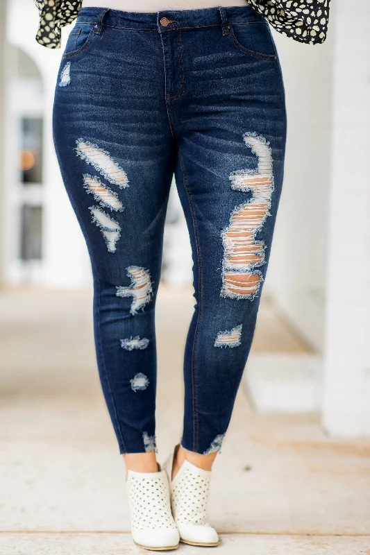 You Will Be Noticed Jeans, Dark Wash Cashmere