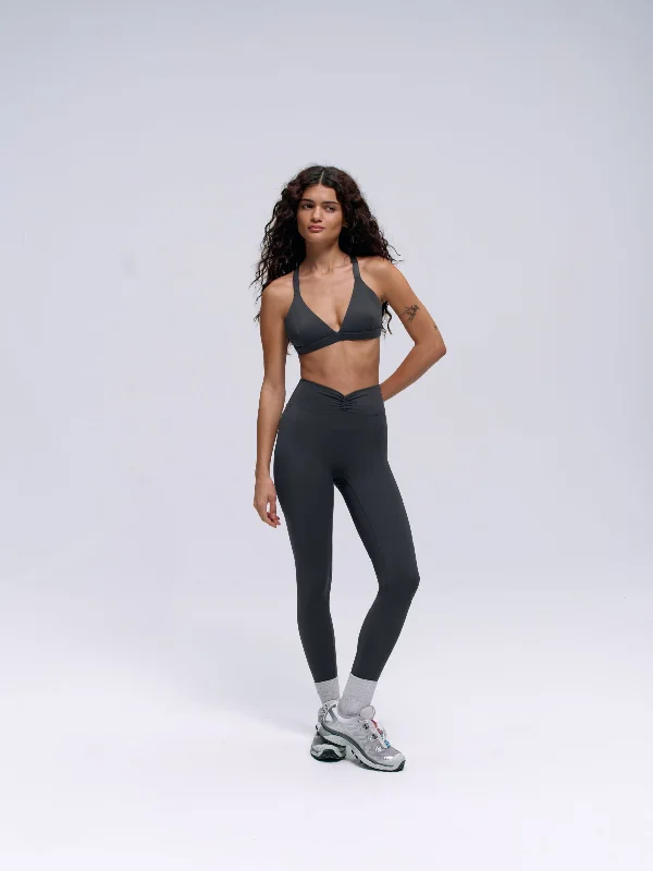 Ultimate Ruched Front Leggings - Graphite Grey Traditional Women's Wool