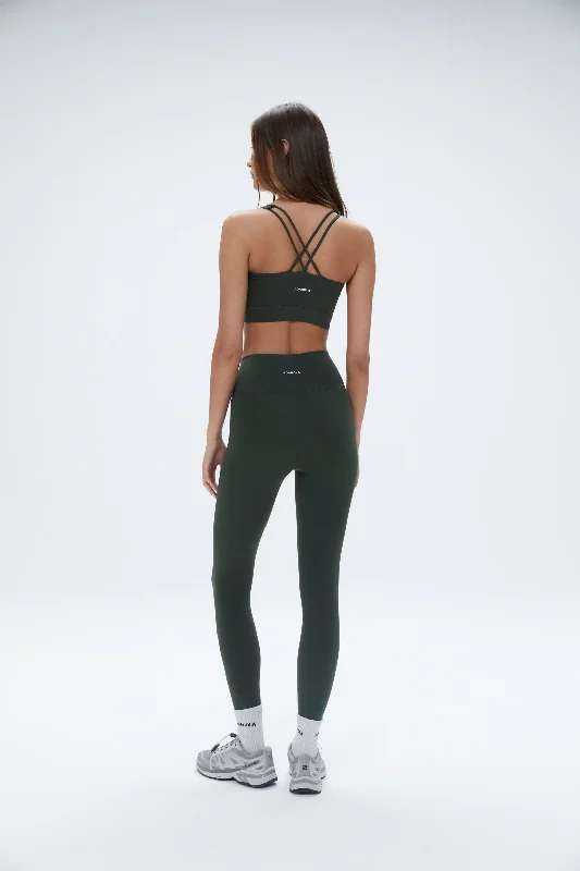 Ultimate Wrap Over Leggings - Dark Olive Country