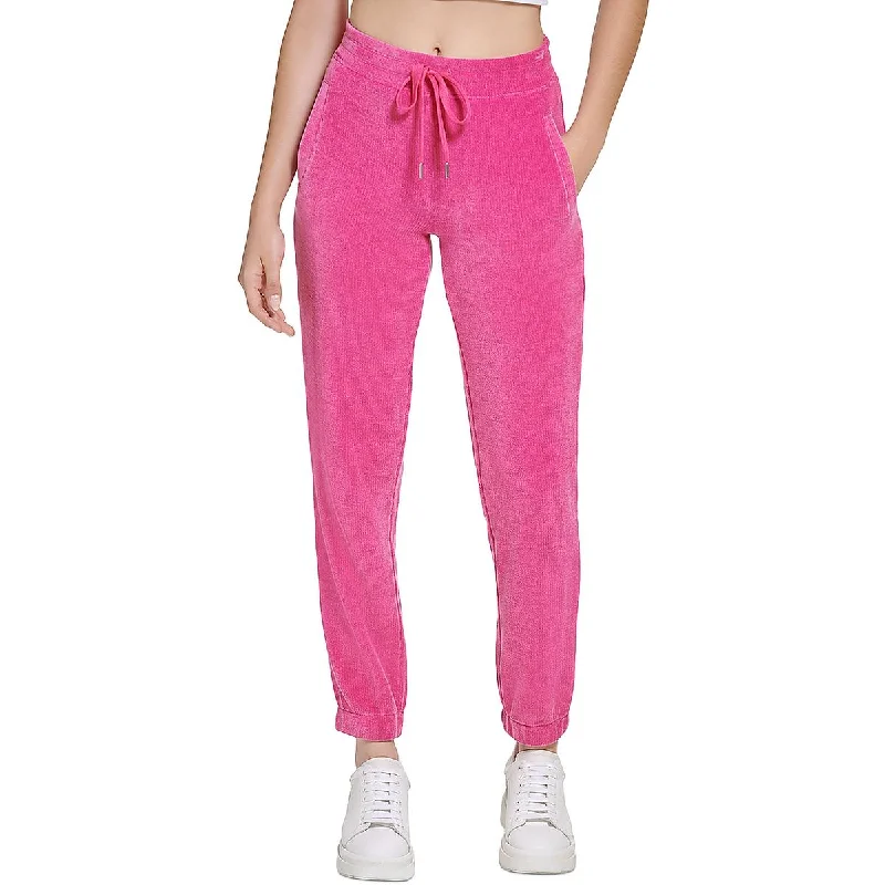 Andrew Marc Womens Chenille Sweatpants Jogger Pants Sleek Women's Metallic