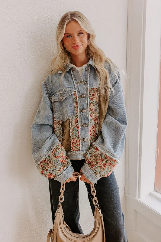 Composed Charm Lightweight Denim Jacket Sporty Women's Athleisure 