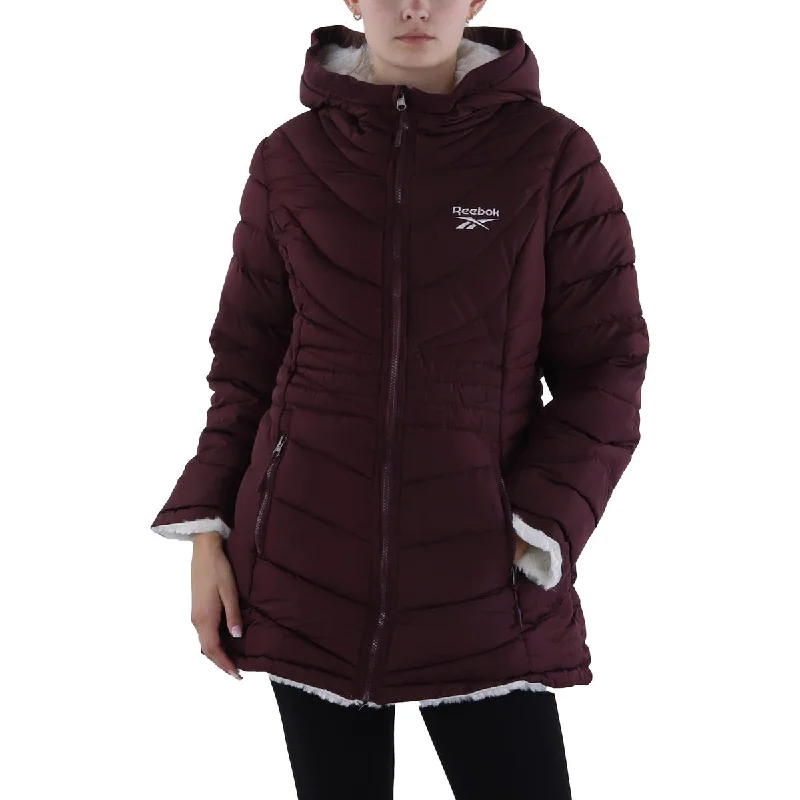 Reebok Womens Plus Insulated Hooded Puffer Jacket Feminine Women's Style 