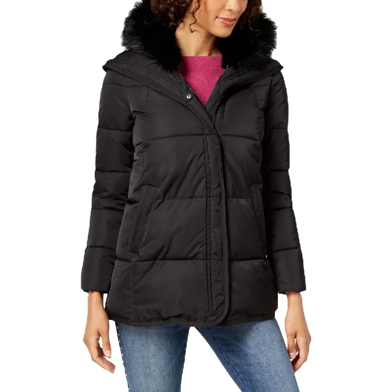 Tahari Womens Morgan Quilted Puffer Parka Coat Minimalist Women's Casual