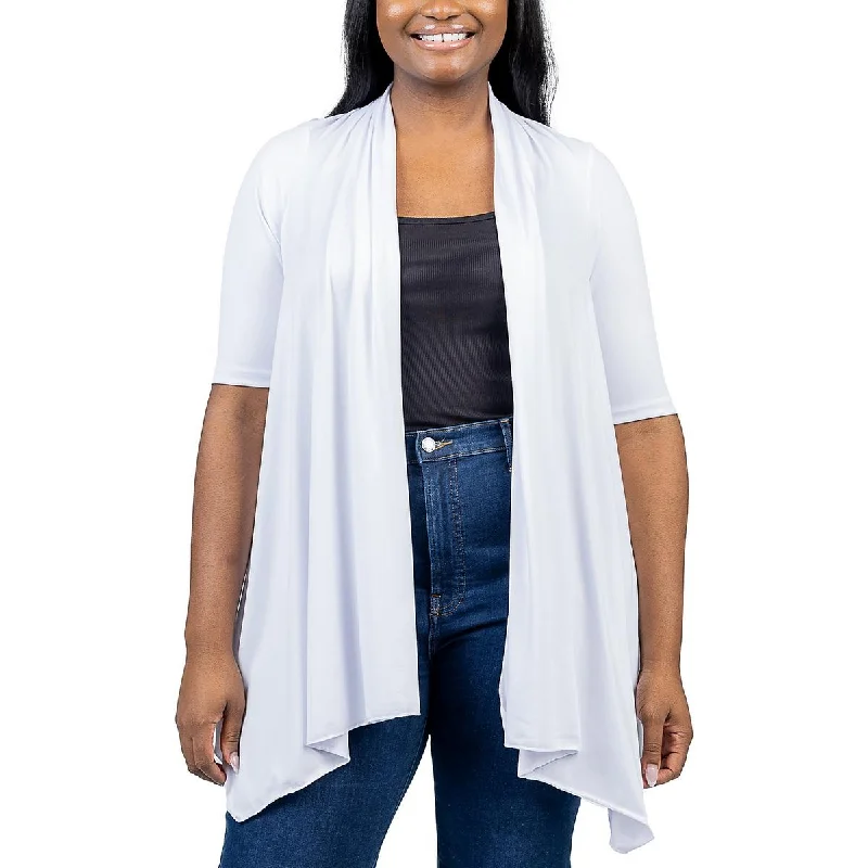 24seven Comfort Apparel Womens Plus Lightweight Open Front Cardigan Trendy Women's 