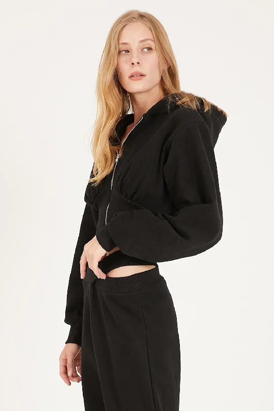 Cassandra Point Hem Hoodie Jacket Luxurious Women's High -  end
