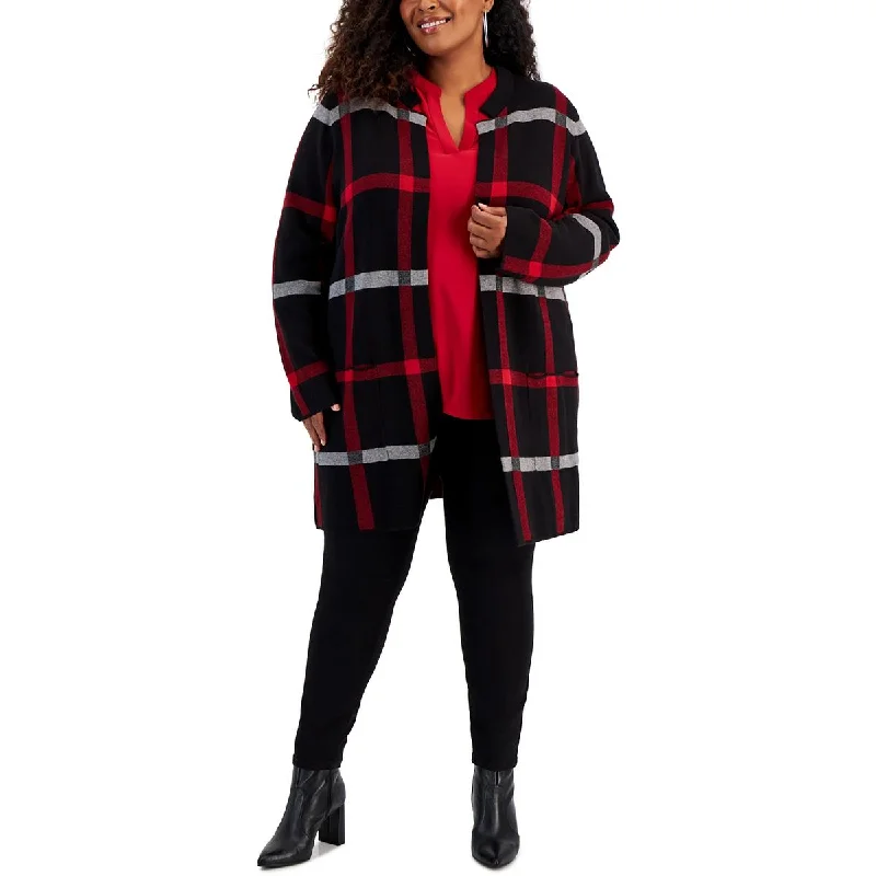 Kasper Womens Plus Work Wear Business Open-Front Blazer Refined Women's Hand - crafted