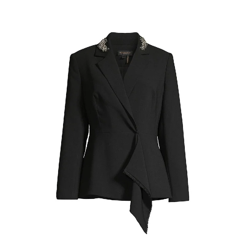 Donna Karan Womens Rhinestone Office One-Button Blazer Contemporary 
