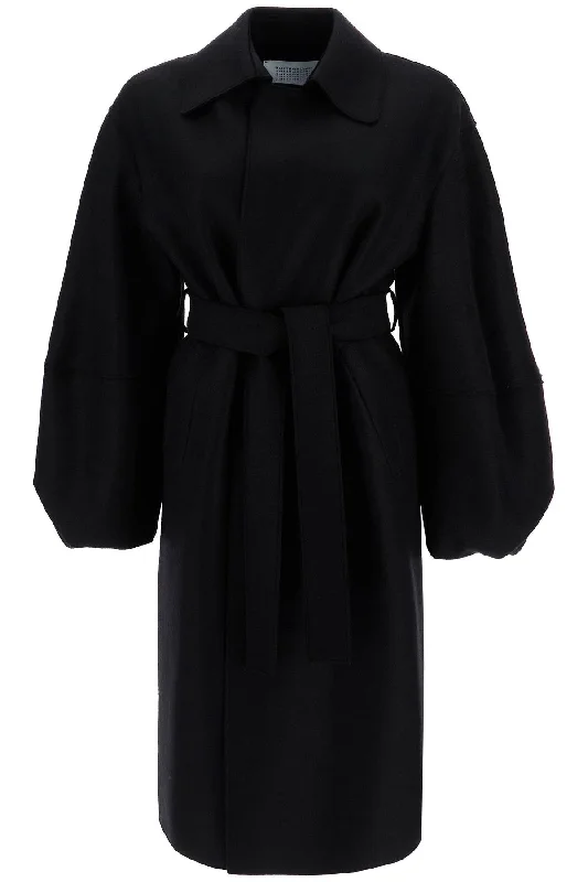Harris Wharf London Women's Pressed Wool Robe Coat With Nine Words British Gentlewoman Style