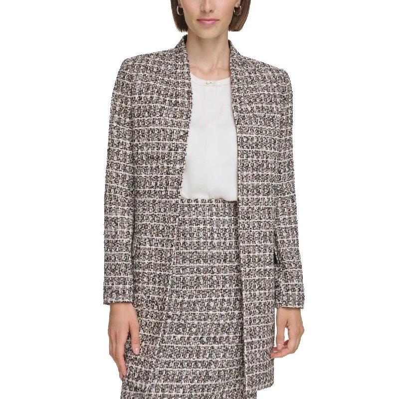 Calvin Klein Womens Tween Collarless Open-Front Blazer Dynamic Women's Moto