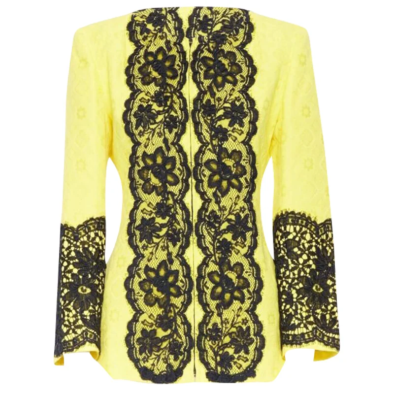 Christian Lacroix cotton floral jacquard lace padded jacket Sharp Women's Italian