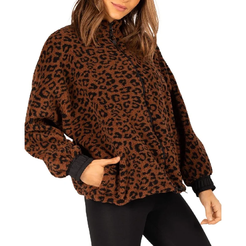 Koral Activewear Womens Sherpa Short Faux Fur Coat Modern Women's 