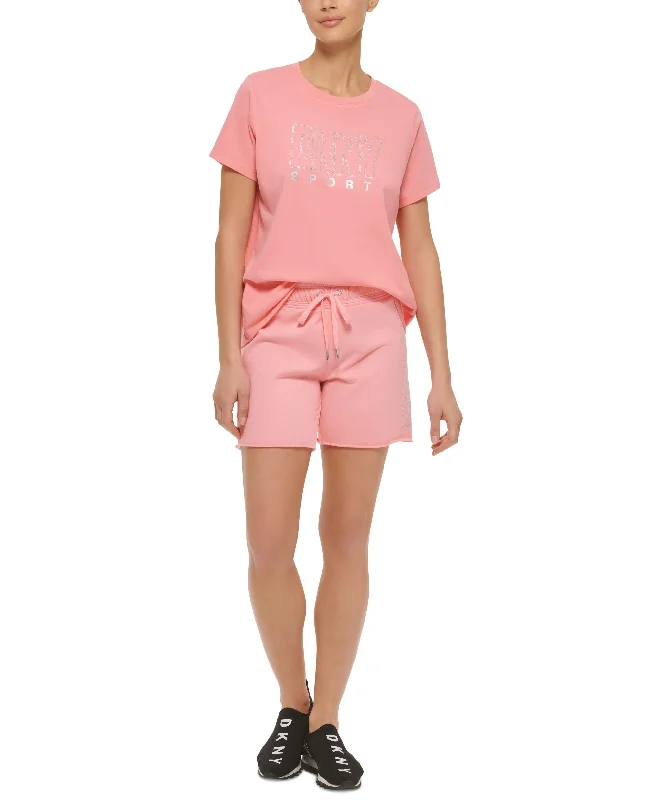 DKNY Sport Rhinestone Logo Top Athletic Women's High - 