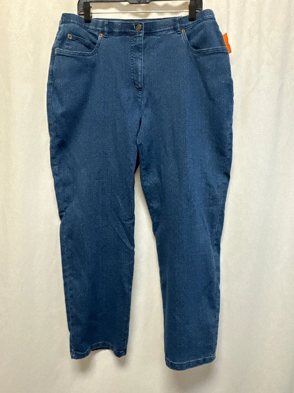 Jeans Straight By Allison Daley In Blue Denim, Size: 16 performance