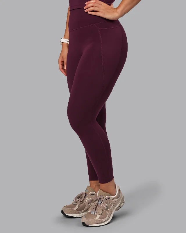Elixir 7/8 Length Tight With Pockets - Cherry Lacquer Sustainable Organic