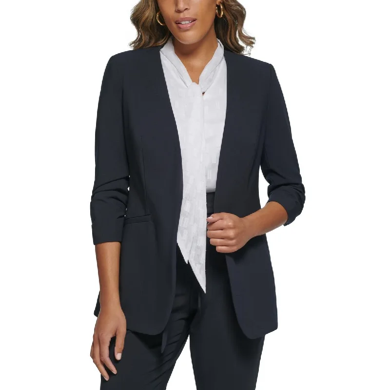Calvin Klein Womens 3/4 Sleeve Office Open-Front Blazer Modern Women's 